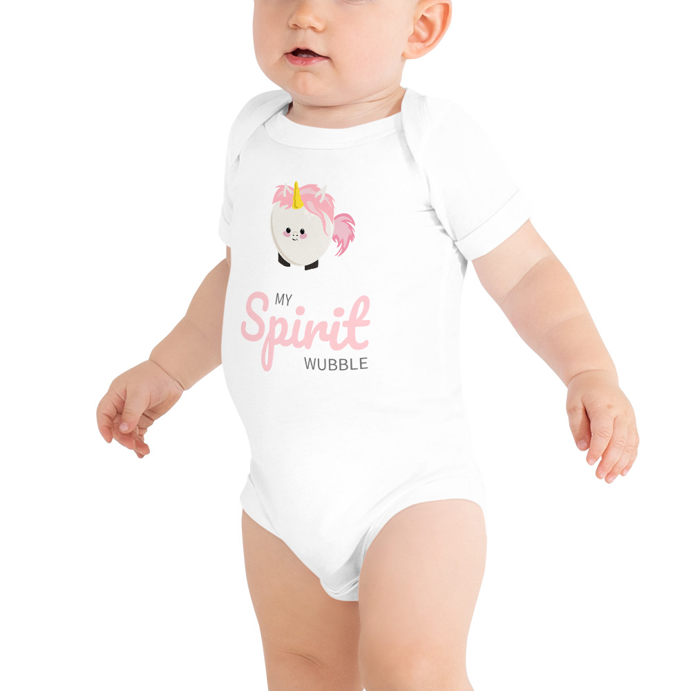 Unicorn My Spirit Wubble (Animal) - Baby Bodysuit - Image 2