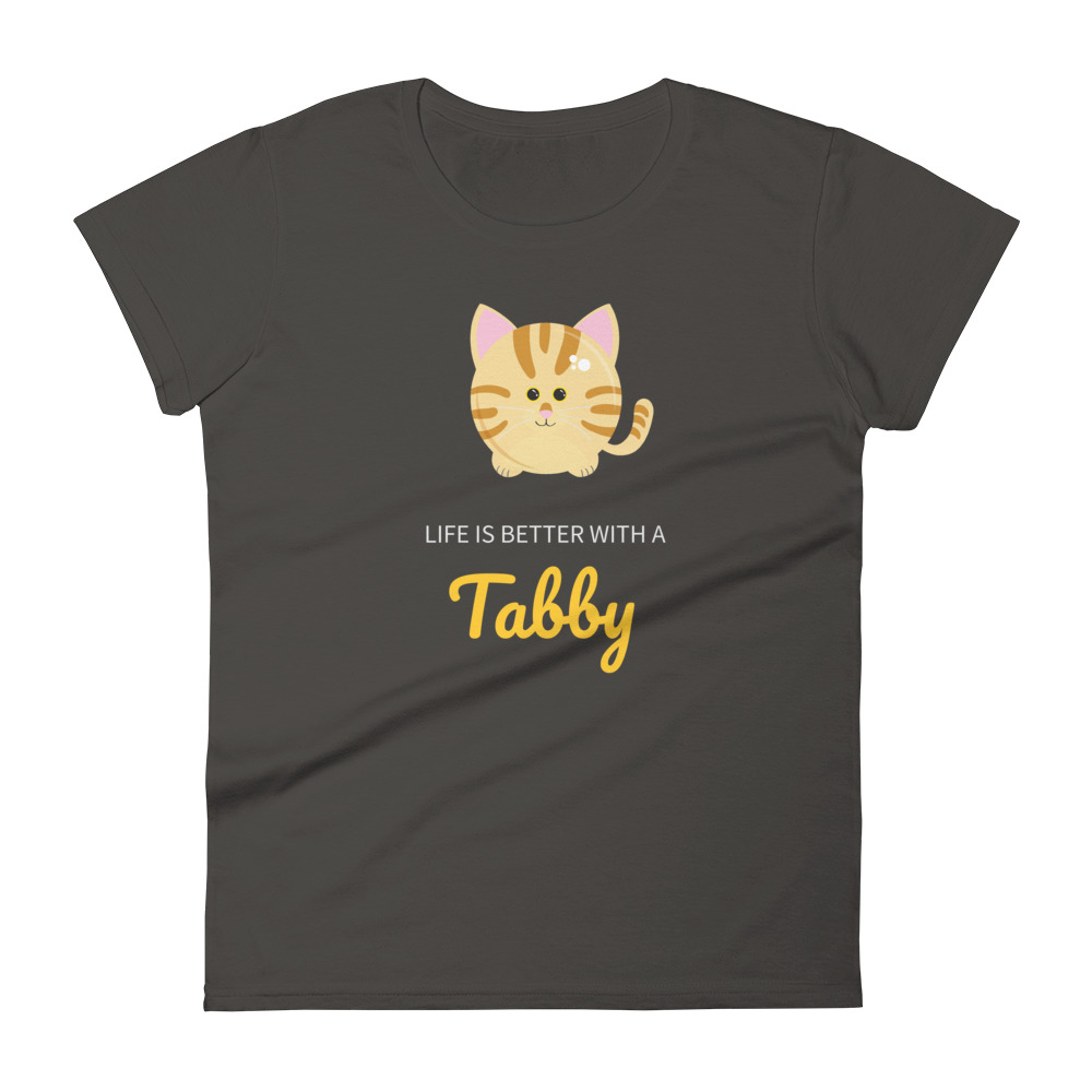 Tabby Orange - "Life is Better with a" Tabby Cat - Women's short sleeve t-shirt - Image 3