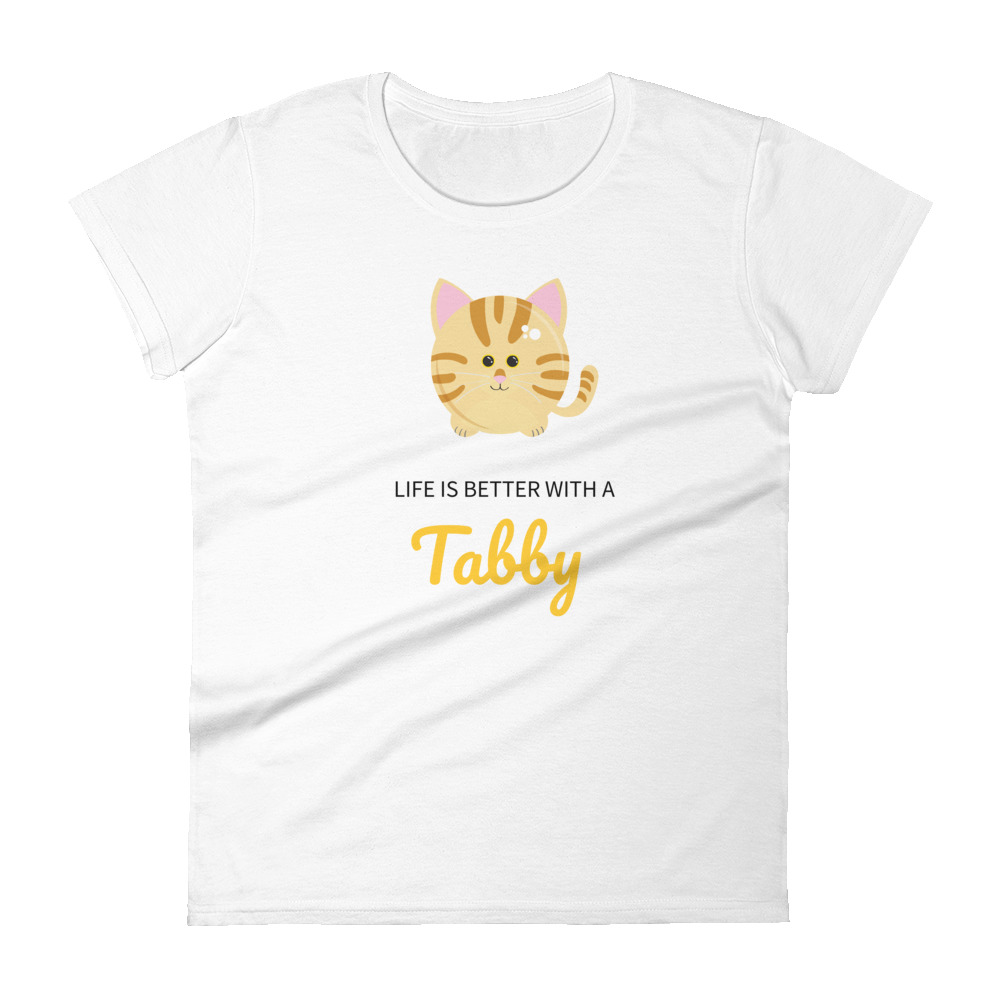 Tabby Orange - "Life is Better with a" Tabby Cat - Women's short sleeve t-shirt