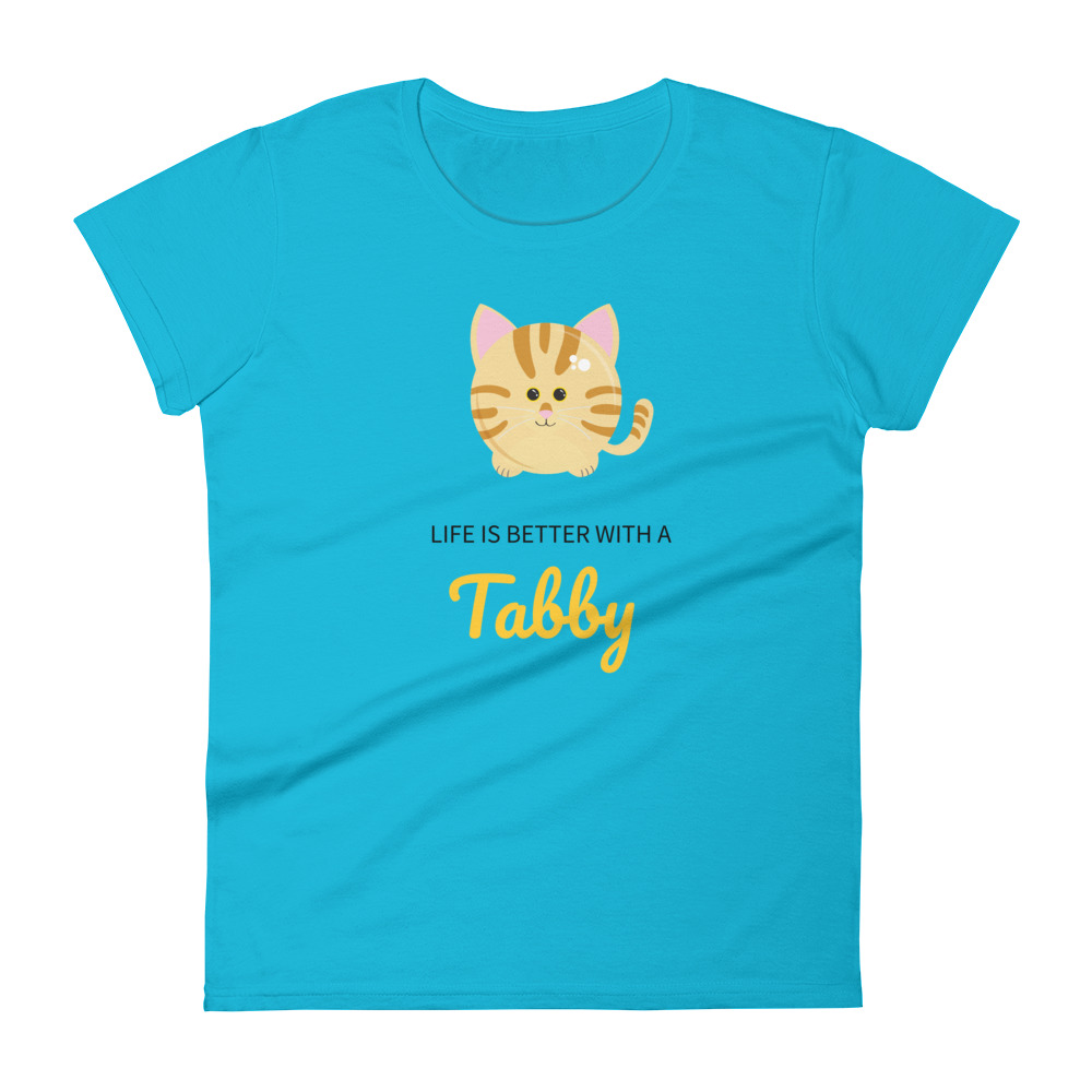 Tabby Orange - "Life is Better with a" Tabby Cat - Women's short sleeve t-shirt - Image 5