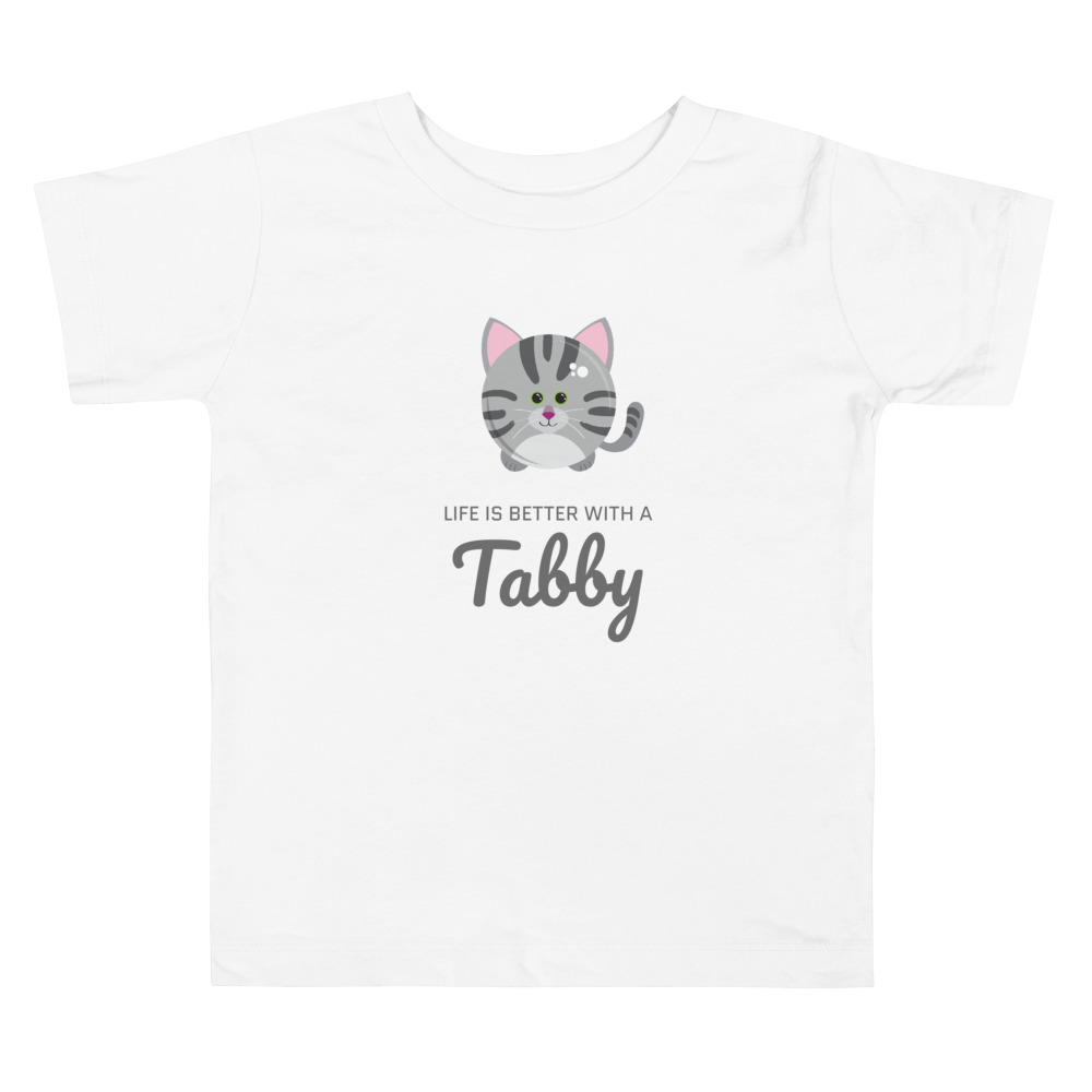 Tabby - "Life is Better with a" Tabby Cat - Baby Jersey Short Sleeve Tee