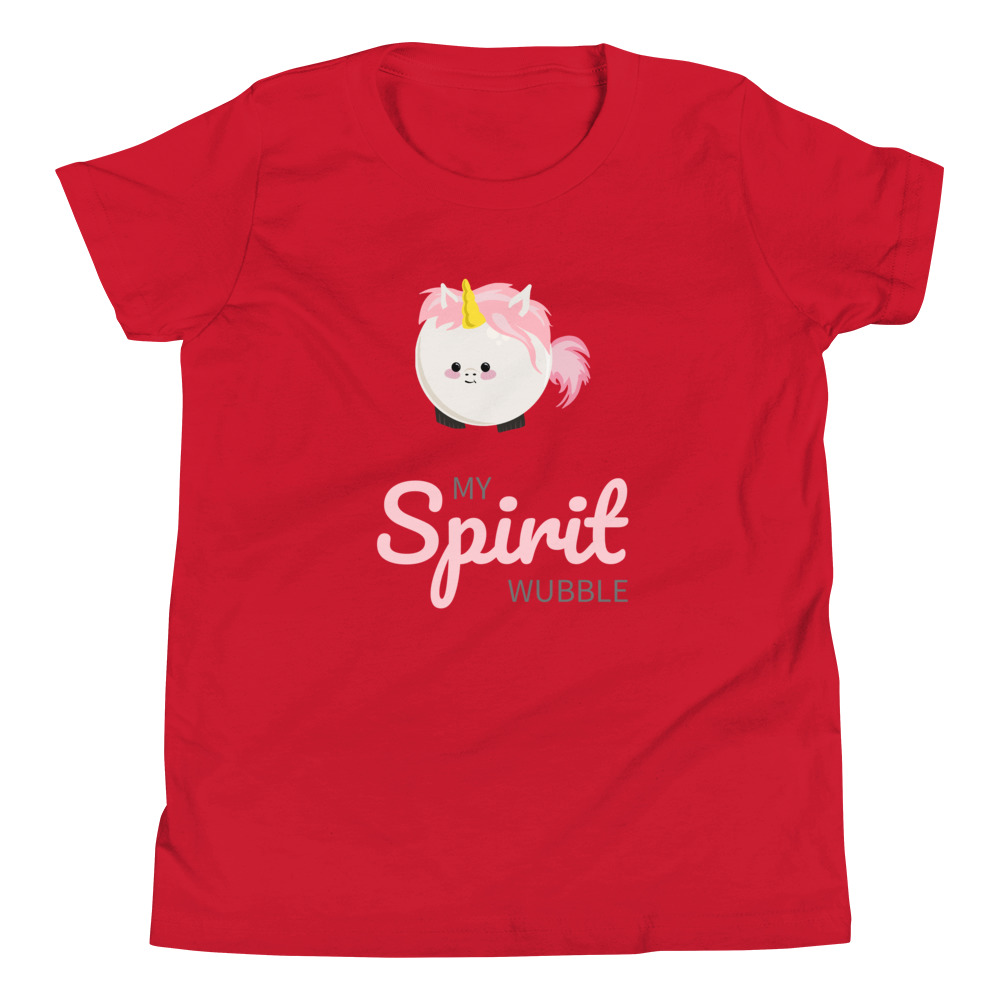 Unicorn My Spirit Wubble (Animal) - Youth Short Sleeve T-Shirt - Image 3