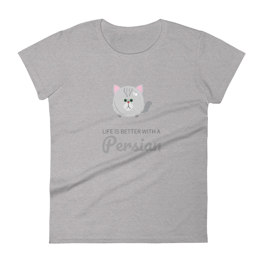 Persian - "Life is Better with a" Persian Cat - Women's short sleeve t-shirt - Image 3